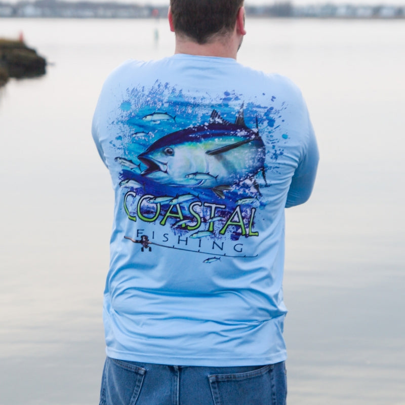 Salt Water Fishing Sea Sport And Game Fishing Men's T-shirt Back