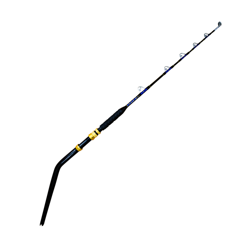 EatMyTackle 130W 2-Speed Reel on a 160-200lb Bent Butt Tournament Rod